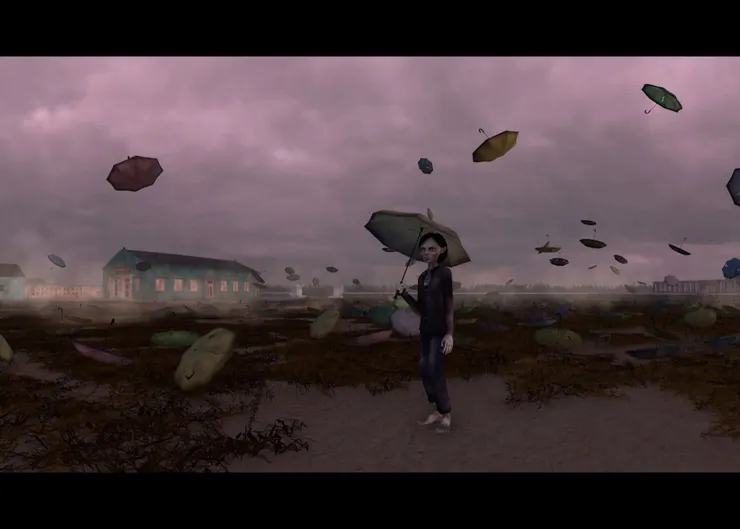 對死去姐妹的思念、現實中廢棄拆除的難民營建築與各方角力血淋淋的現實,三者並不相融。(圖片來源:https://www.kff.tw/film/content/4574)