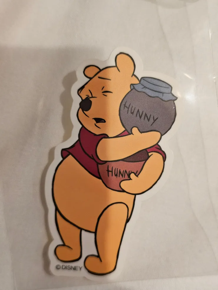 喝蜂蜜喝到醉的小熊維尼 (購於京都四條河原町迪士尼商店)