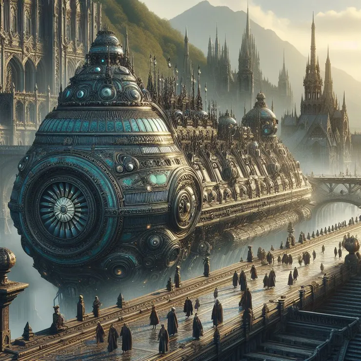 等待古老飛船停靠