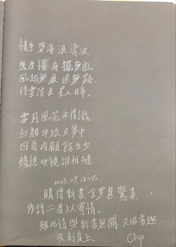 近嘗思，觀情以詩，是否該嘗試入情感悟一番？