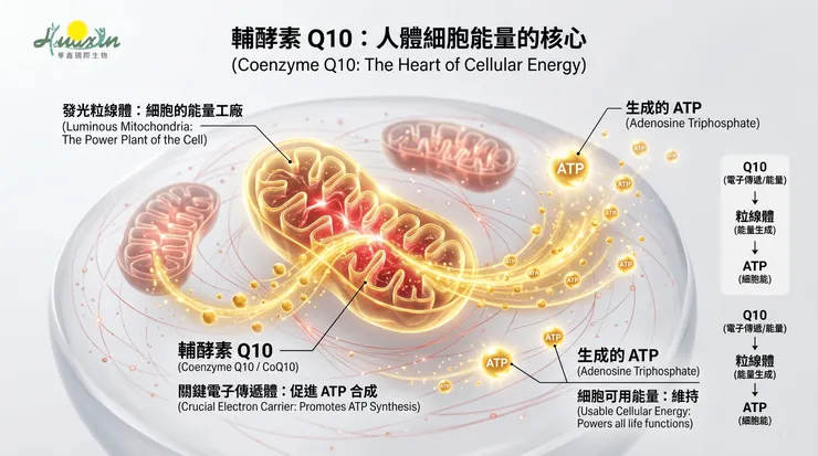 Q10參與細胞能量運作，是日常生活保養常見營養素之一