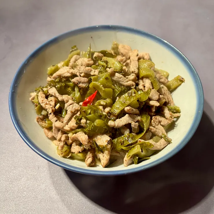 這次炒的酸菜豬肉