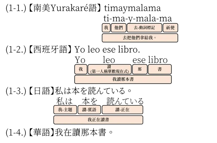 圖一：不同分析性語言的比較