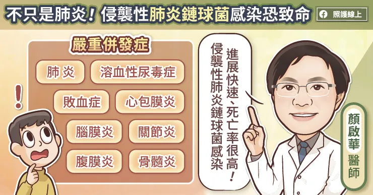 侵襲性肺炎鏈球菌感染恐致命