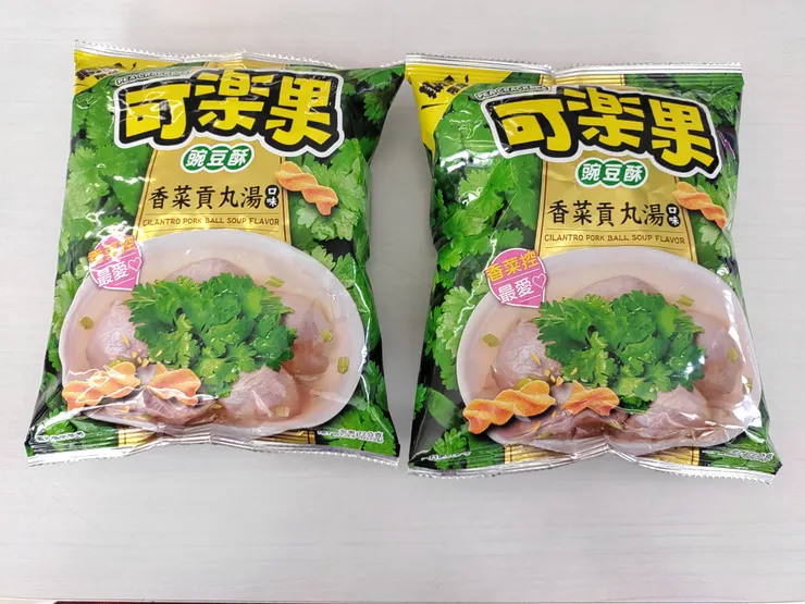 可樂果「香菜貢丸湯」口味豌豆酥