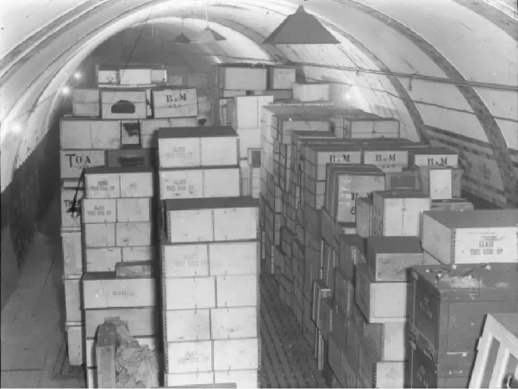 大英博物館的地鐵站在世界大戰期間是存放珍貴藏品的重要據點，圖片來源：British Museum