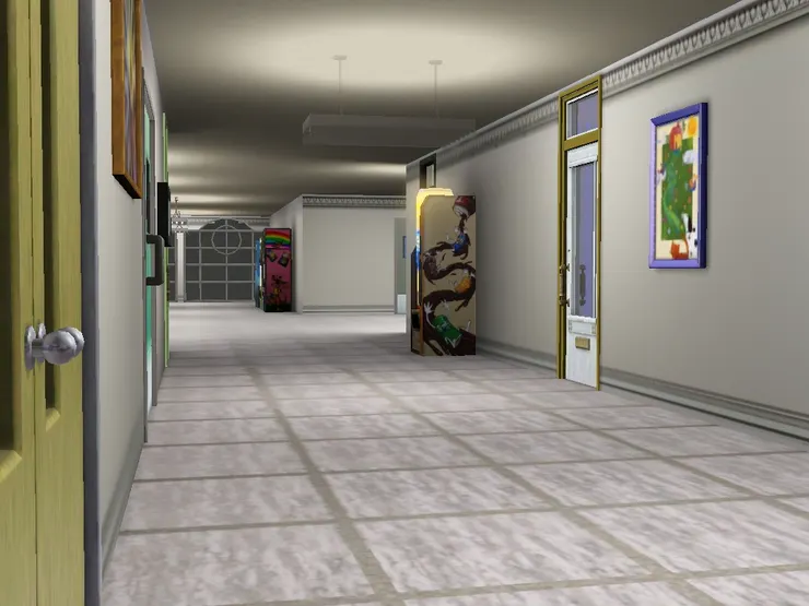 有沒有看到右邊那扇門跟左邊的不同？較小的房間門當然較小，左邊那種門房間較大。