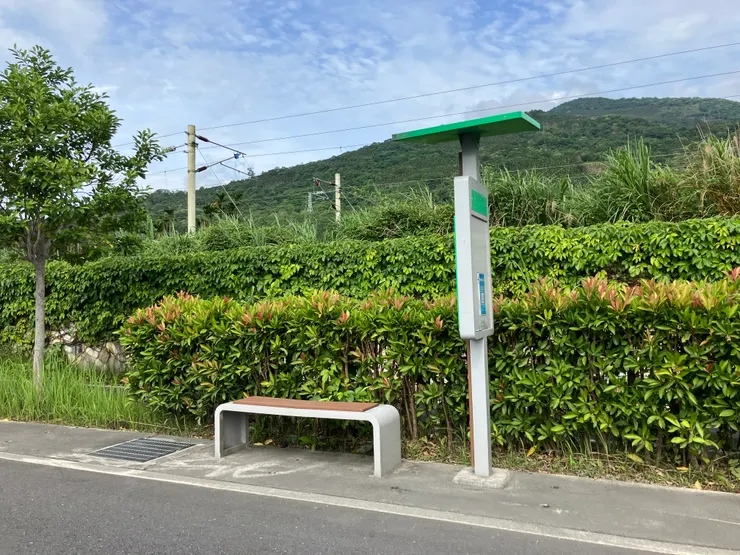 鳳林鎮的公車站牌(作者拍攝)