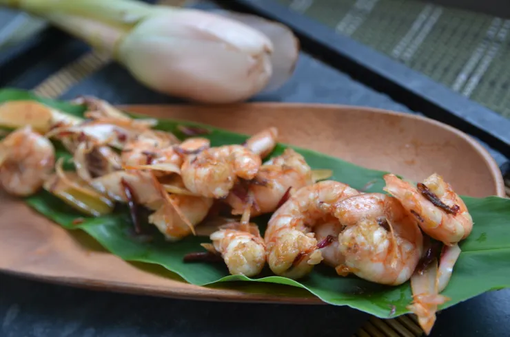 火炬薑嫩花苞炒蝦仁