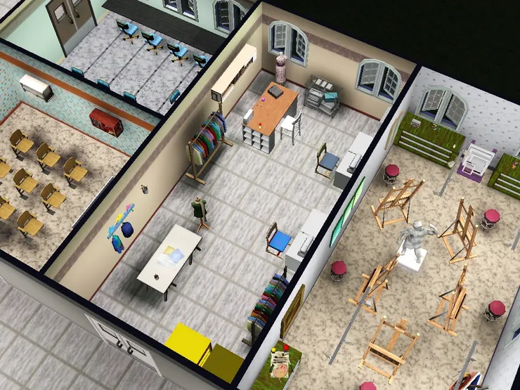 旁邊是兩個更大的房間。