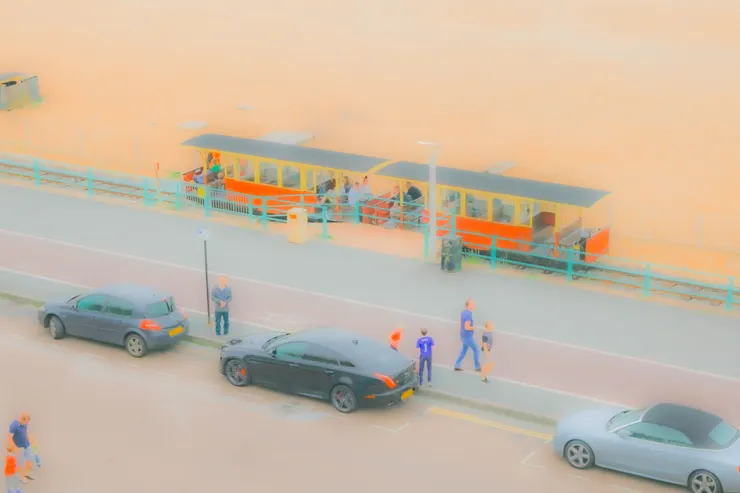 海灘上的鐵道車