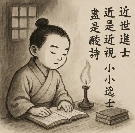 近世進士，盡是近視。