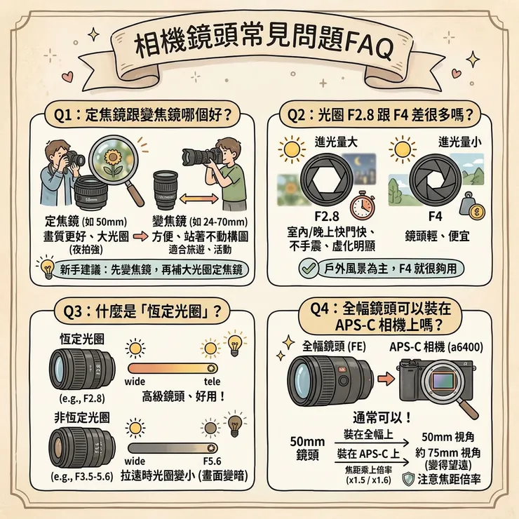 相機鏡頭常見問題FAQ