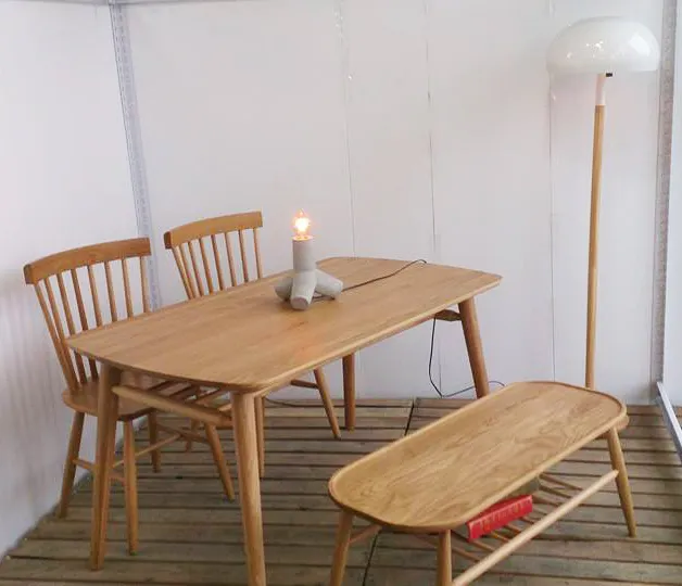 雙層收納時木餐桌