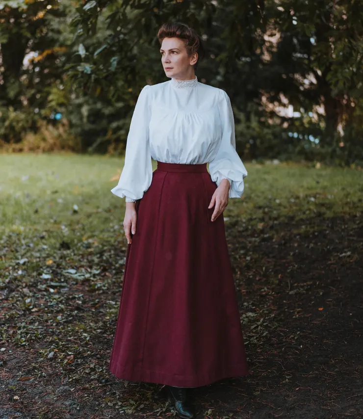 現代重現的愛德華時代女式罩衫