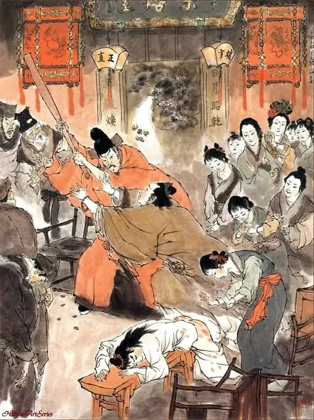 戴敦邦新繪全本《紅樓夢》 第33回 手足眈眈小動唇舌 不肖種種大承笞撻