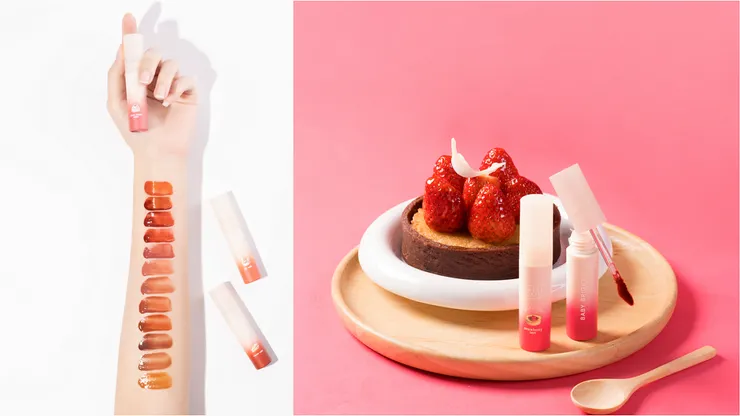 ▲「BABY BRIGHT」Sweet Cafe『甜蜜下午茶系列唇釉』,主打一只多用。(圖/BABY BRIGHT提供)