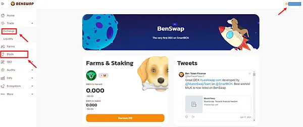 Metamask|使用BCH到BenSWAP質押挖礦 經Metamasak/CoinFLEX