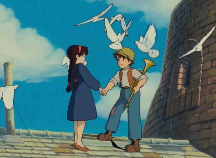 兩人在屋頂結識