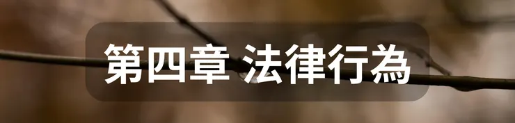 第四章 法律行為