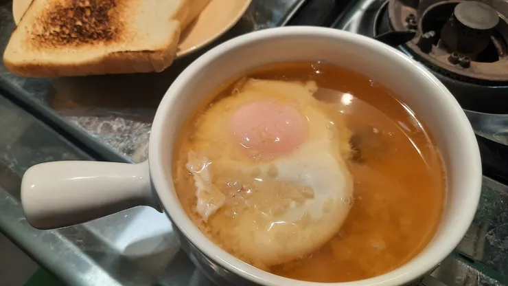 酒釀紅糖蛋看起來很美~