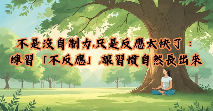 不是沒自制力,只是反應太快了：練習「不反應」,讓習慣自然長出來