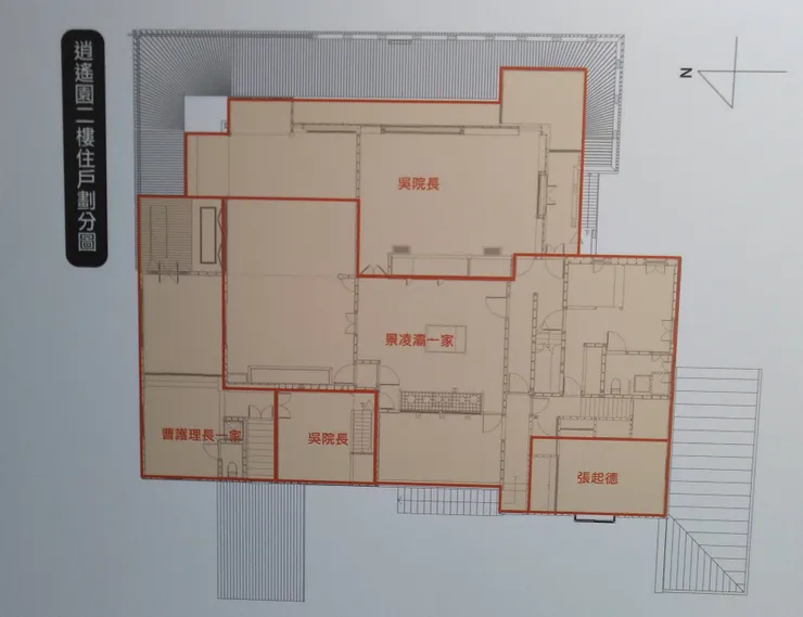 戰後的逍遙園空間分配，為此處眷村命名的景院長也居於其中 (攝於2022/02/24)