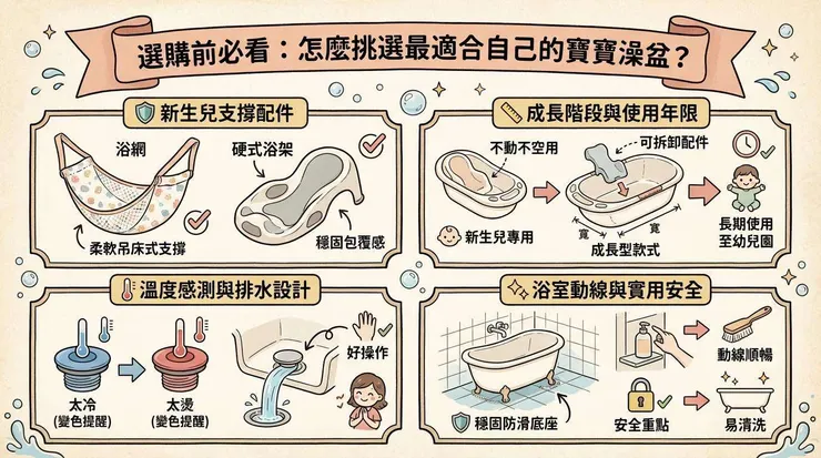 選購前必看：怎麼挑選最適合自己的寶寶澡盆？