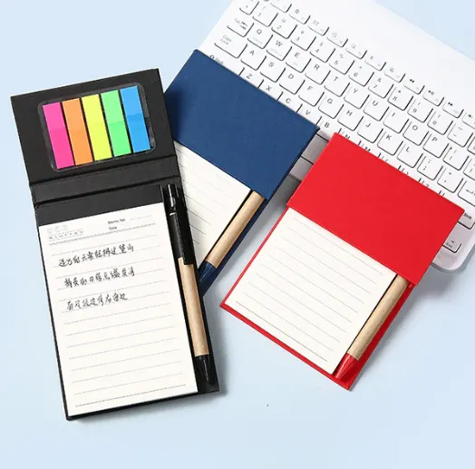 二合一硬板便條紙套組-附筆.五色標