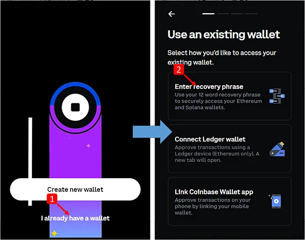 Coinbase wallet｜錢包建立 匯入錢包 使用教學（How to use coinbase wallet）
