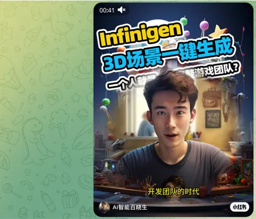 @上傳影片以後，可直接於TG上播放。