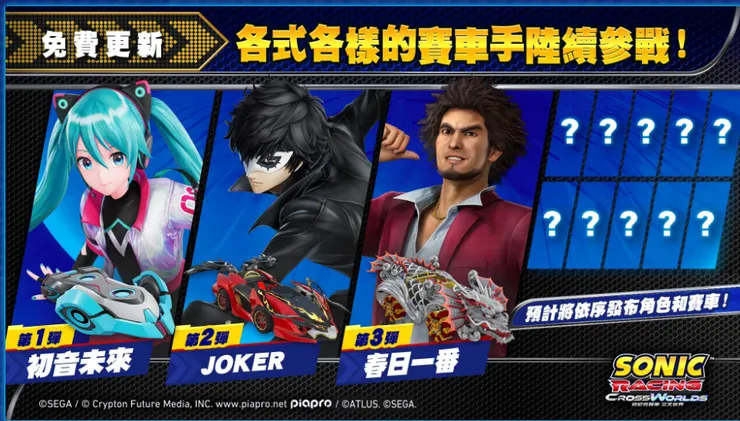 免費更新的合作內容!