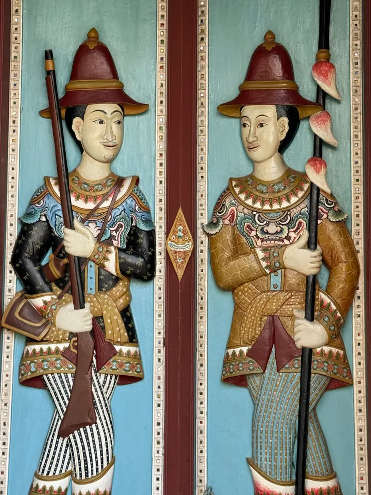 曼谷大皇宮的門衛彩繪