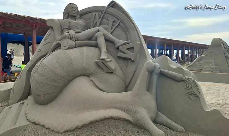 ▲2025苗栗「通霄沙雕藝術節」逍遙沙城/圖片來源：Betty's Jump Diary