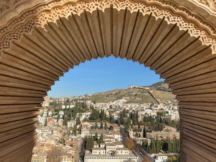 從城堡往下望去的城下町。