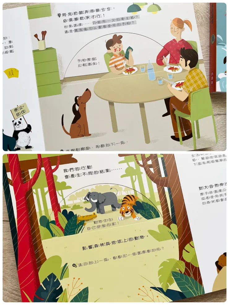 上下對照，做的選擇會影響結果