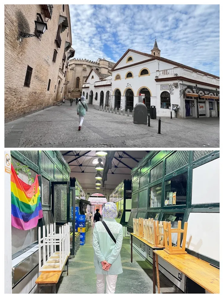 Lonja de Feria市場早上小吃吧休息中