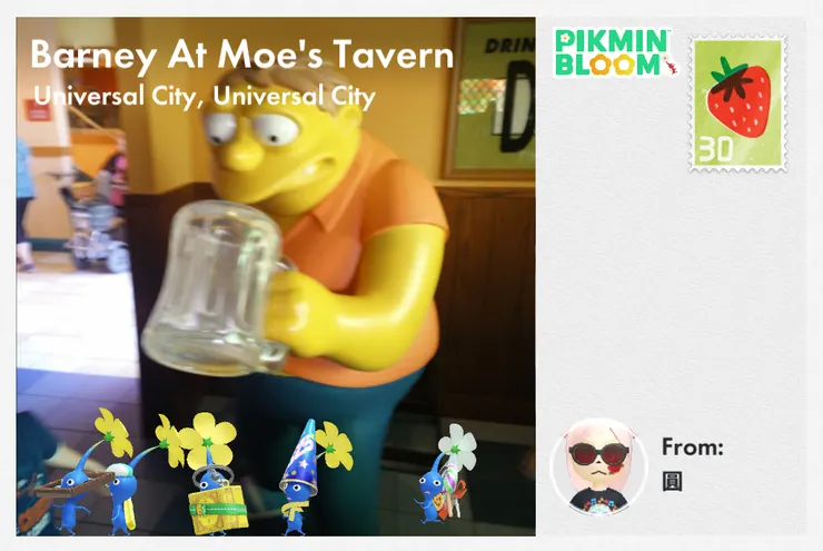 朋朋後來有去也有送我明信片！