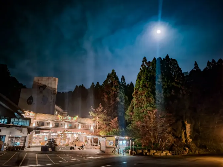 滿月亮到像到處都有路燈一樣。