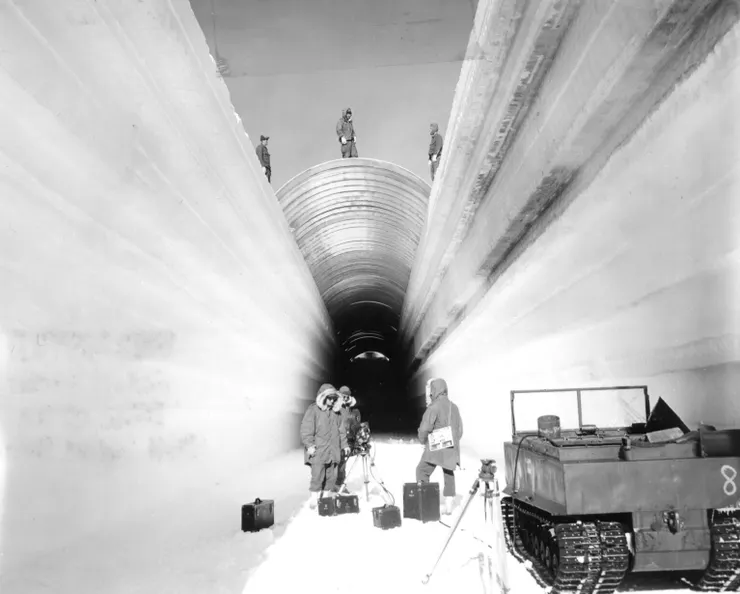 1960年，世紀營的照片，這是格陵蘭島絕密冰蟲計畫的實施地