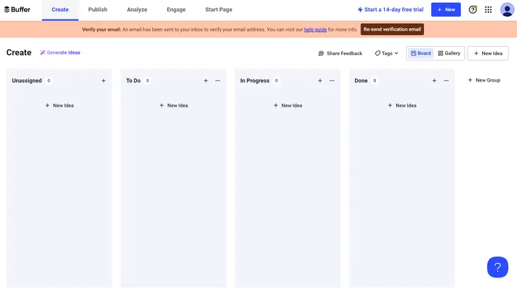 以buffer為例，此工具提供多平台管理功能，你可以利用它編輯貼文發布內容、定時排成，甚至有數據分析等功能，可以有效地解決多平台管理的困擾，不過，針對在社群平台內的些許功能還是需要到本身平台去編輯做使用，提供給大家參考。