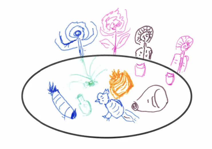 奶奶說想吃雞配竹筍，還有蛋糕配酒，最重要的是母親節要有花！要有康乃馨！