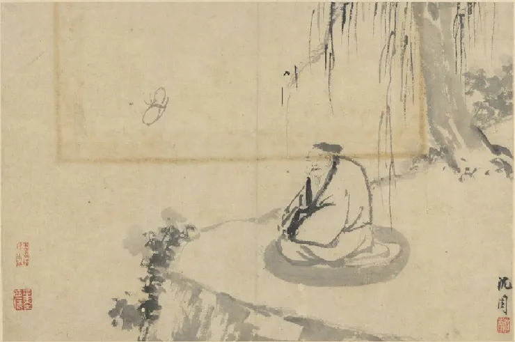 明代沈周：莊周夢蝶，台北故宮博物館典藏