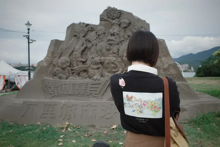 特別穿上數碼寶貝的衣服來朝聖！