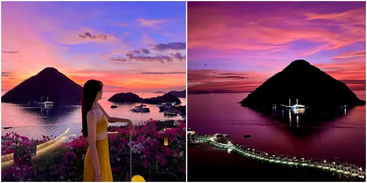 晚霞的顏色一直在變化，讓我們驚呼連連（Astrid Chang提供）