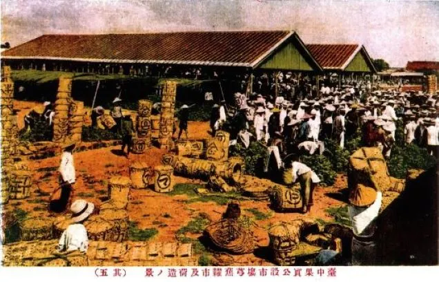 日治時期位於台中的香蕉市場（圖源：文化部國家記憶庫）