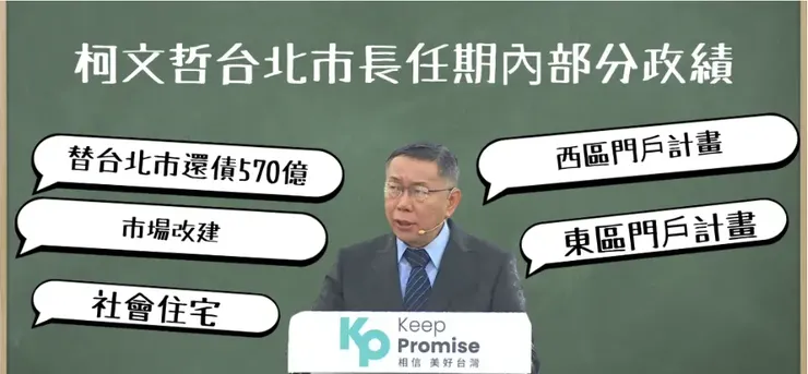 柯文哲台北市長任內政績/圖片來源:2024總統大選