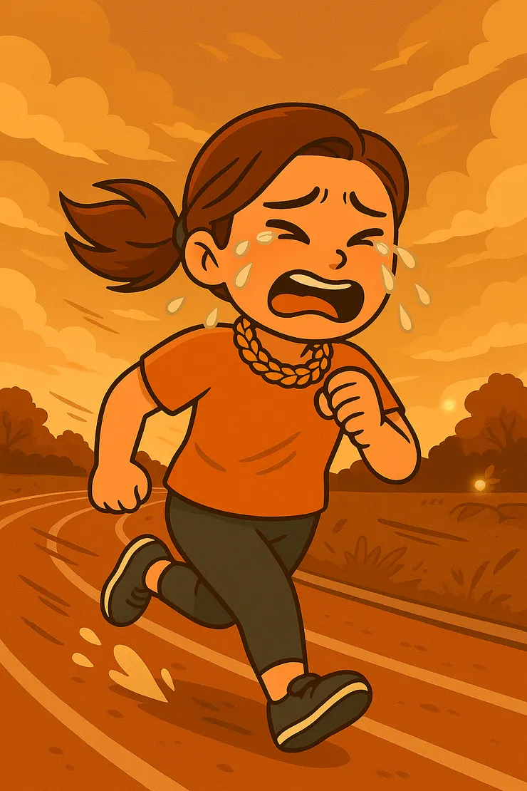 我後來才知道,那場奔跑,其實是我在讓情緒流動。 在跑步的身體裡,我的靈魂也終於敢說出藏了很久的話。 我哭著問:「你為什麼會變成這樣?為什麼?」 其實我是在對那位我曾經深深信任的老師說話, 也是在對我心中那個「相信她是神」的小孩說話。 我的心好難過,因為那不是普通的失望— 那是一種鏡片破碎的痛。 我才發現,我從很早以前就替她戴上了一副厚厚的仙氣濾鏡。 我一直以為她超然、慈悲、神性十足。 我用這樣的方式來敬愛她、學習她,也期待她接住我。 但當我看到她的選擇、她的逃避、她的反覆…… 我崩潰了。不是因為她不夠好, 而是因為我把她神格化了。 所以在那一刻,我不是單純失望, 我還憤怒、還覺得被背叛,還不甘心我那麼努力卻換來這種感受。 我不敢在宮裡哭,但我在奔跑中崩潰了,哭得像個孩子一樣。