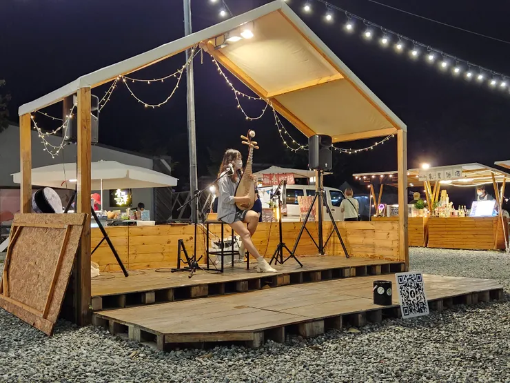 市集的現場表演