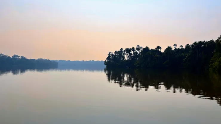 The early morning, Lago Sandoval, Reserva Nacional Tambopata, Puerto Maldonado, Peru.